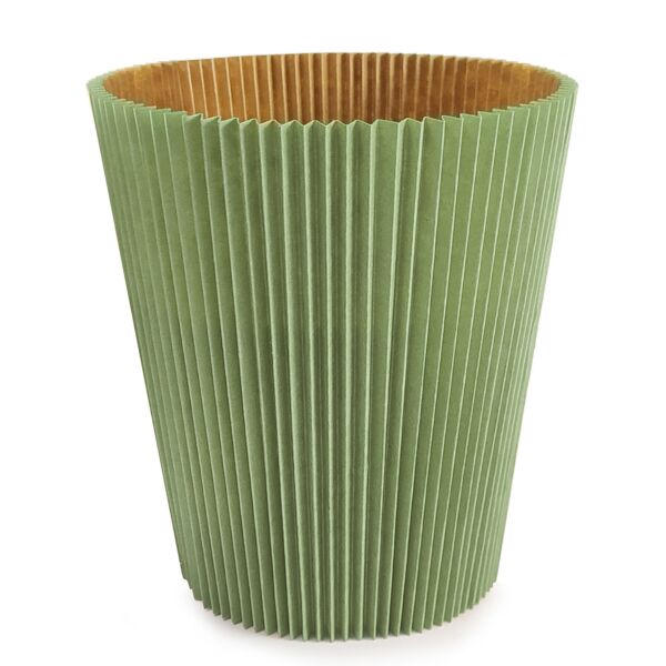 Manchette kraft - cache pot extensible résistant à l'eau 14 mm vert