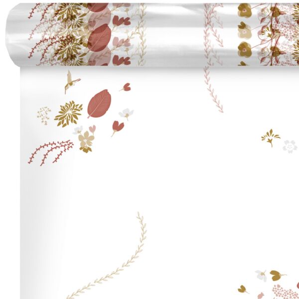 Patterned polypro roll Nectar for bouquets 0.60x120 m rouge 40