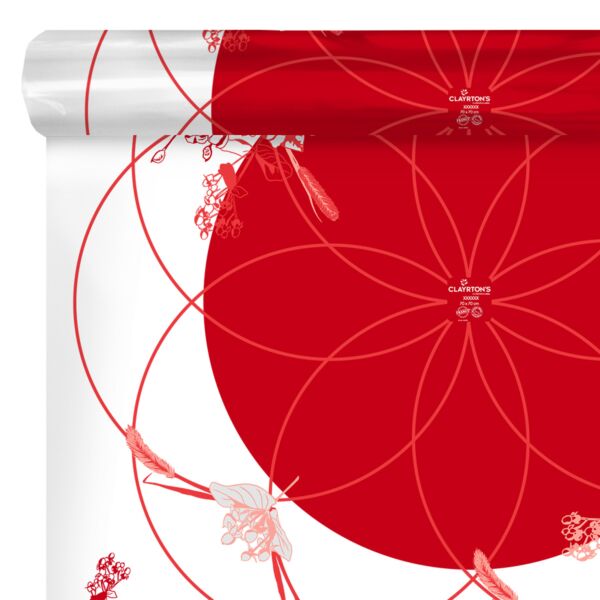 Rames en rouleau fantaisie en polypropylène Honesty pour bulle d'eau 0.80x40 m rouge 40