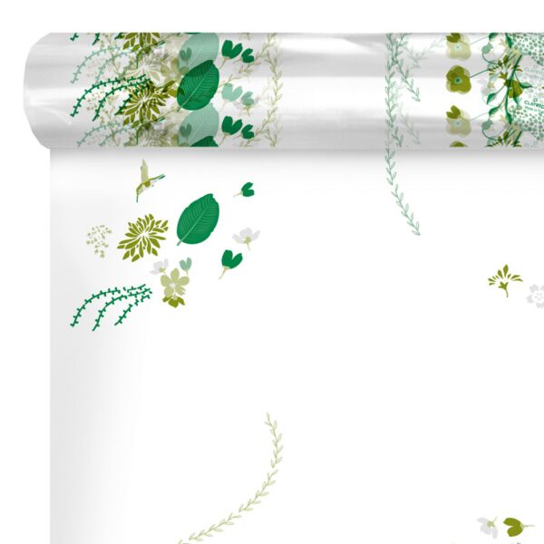 Rouleau de polypropylène fantaisie Nectar pour bouquets 0.80x120 m vert 35