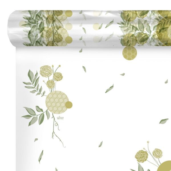Rouleau de polypropylène fantaisie Evasion pour bouquets 0.60x120 m vert 35