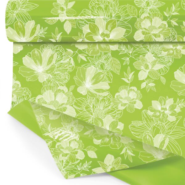 Patterned Claybrill roll Jane for bouquets 0.80x40 m vert 35