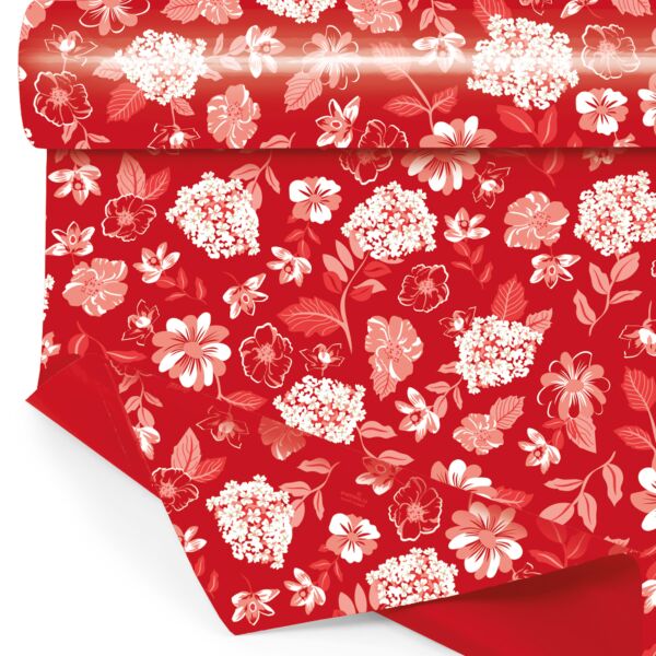 Patterned Claybrill roll Ophélie for bouquets 0.80x40 m rouge 35