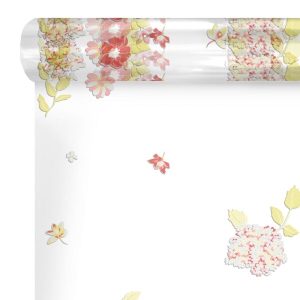Patterned polypro roll Lara for bouquets 0.60x120 m orange 35