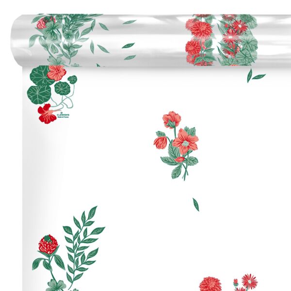 Patterned polypro roll Douce for bouquets 0.80x120 m rouge 35