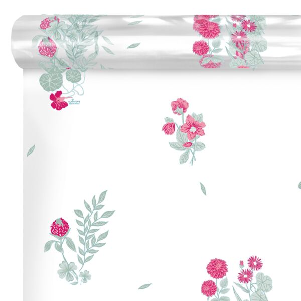 Rouleau de polypropylène fantaisie Douce pour bouquets 0.80x120 m rose 35
