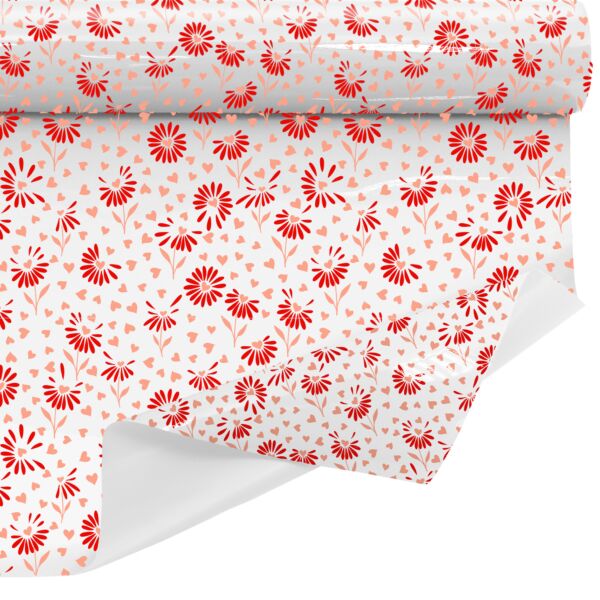 Patterned Claybrill roll Galant for bouquets 0.80x40 m rouge 35