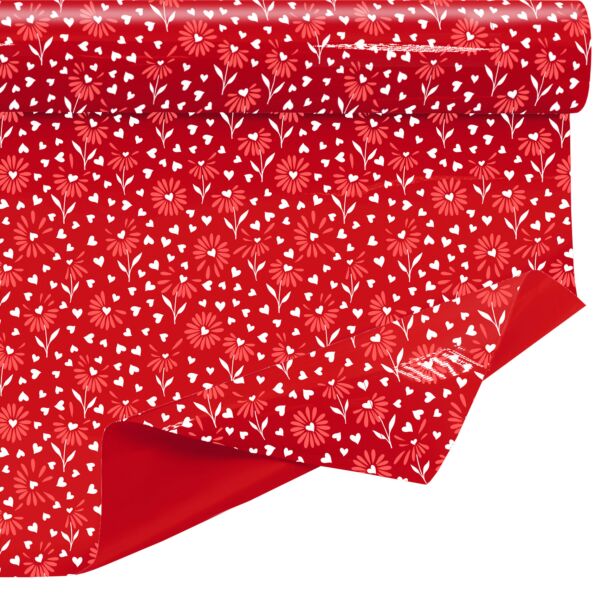 Patterned Claybrill roll Galant for bouquets 0.80x40 m rouge 35