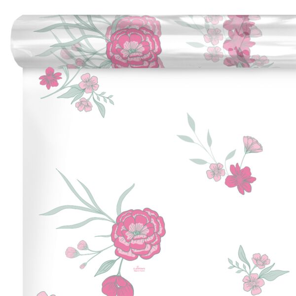 Patterned polypro roll Osaka for Valentine's day 0.70x50 m rose 35