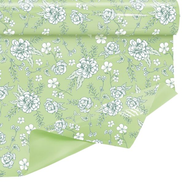 Patterned Claybrill roll Séléna for bouquets 0.80x40 m vert 35
