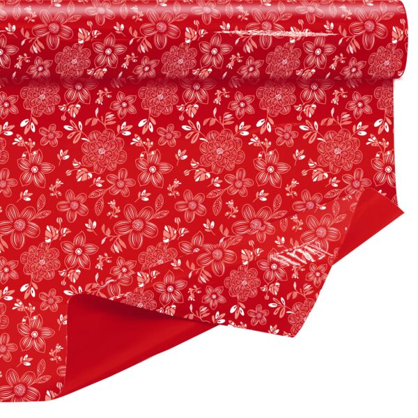 Patterned Claybrill roll Marline for bouquets 0.80x40 m rouge 35