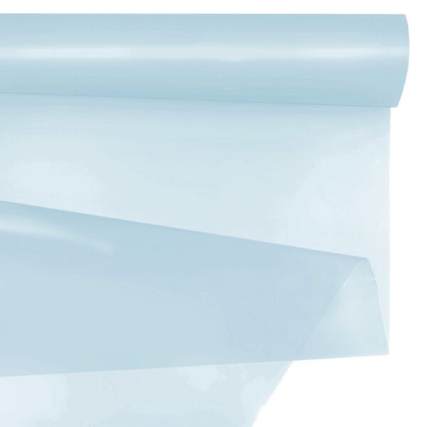 Plain frosted opaline roll for bouquets 0.49x10 m bleu 35
