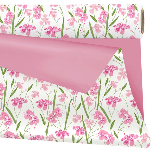 Rouleau en polypropylène mat Aube 0.79x25 m rose 40