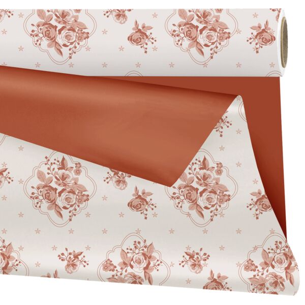 Rouleau en polypropylène mat Shabby 0.79x25 m marron 40