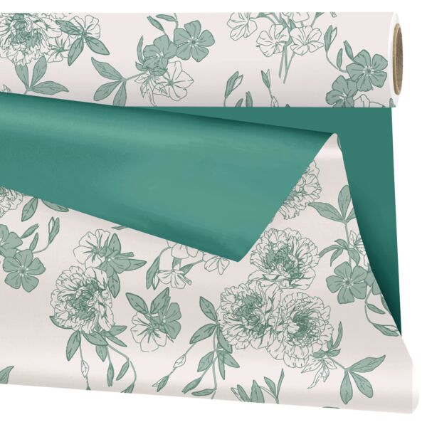 Rouleau en polypropylène mat Janie 0.79x25 m vert 40