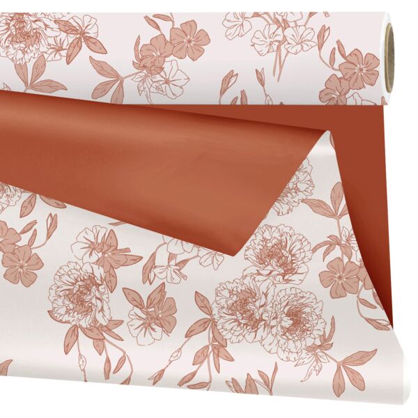 Rouleau en polypropylène mat Janie 0.79x25 m marron 40