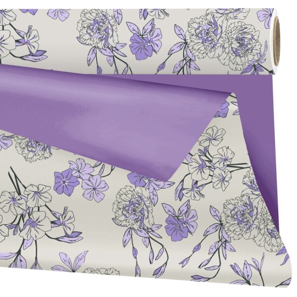 Rouleau en polypropylène mat Boudoir 0.99x25 m violet 40