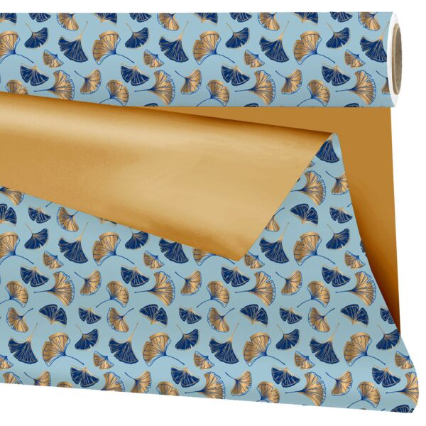 Rouleau en polypropylène mat Ginko 0.99x25 m bleu 40