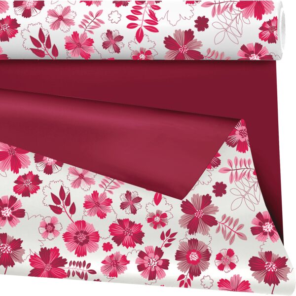 Rouleau en polypropylène mat Contemplation 0.79x25 m rouge 40