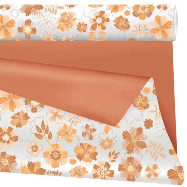 Rouleau en polypropylène mat Contemplation 0.79x25 m orange 40
