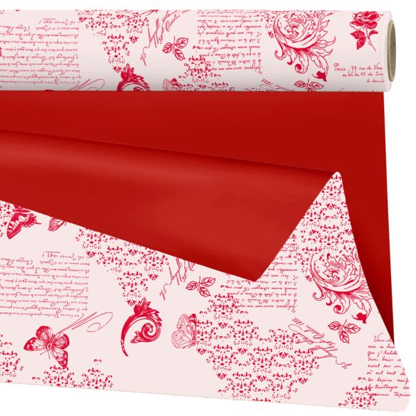 Rouleau de polypropylène mat Romance 0.79x25 m rouge 40