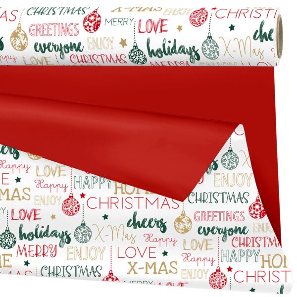 Rouleau de polypropylène mat Message pour Noël