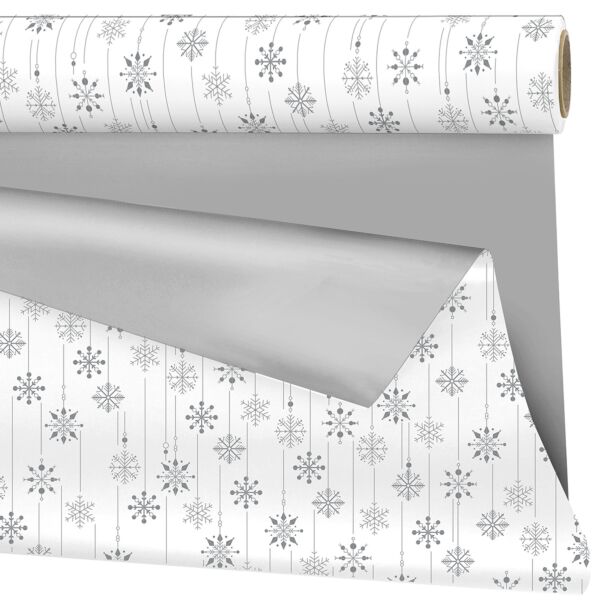 Rouleau de polypropylène mat Snow 0.69x40 m argent 40