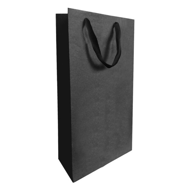 Sac kraft bouteille séduction noir 95 x 190 x 385 mm noir Kraft