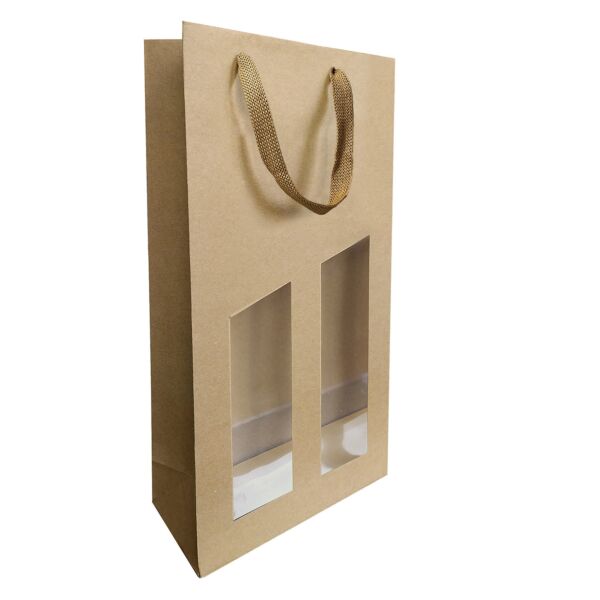 Sacs bouteille Séduction 95 x 190 x 385 mm naturel Kraft