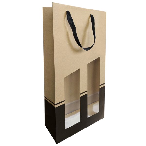 Sacs bouteille Séduction 95 x 190 x 385 mm noir Kraft