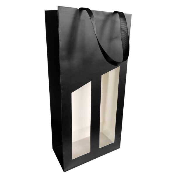 Bottle bag coated seduction 95 x 190 x 385 mm noir Coated