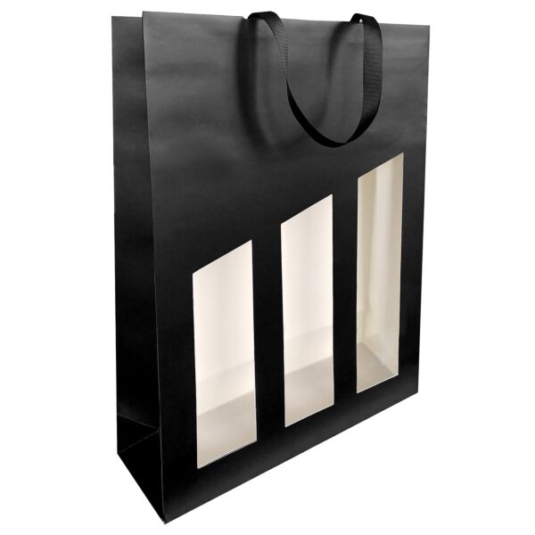 Bottle bag coated seduction 95 x 285 x 385 mm noir Coated