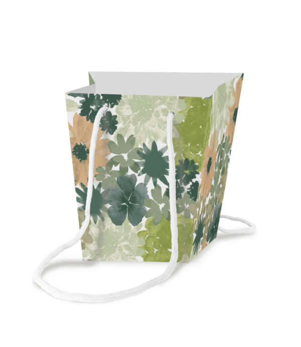 Sac en carton Signature pour le transport 110 x 150 x 170 mm vert