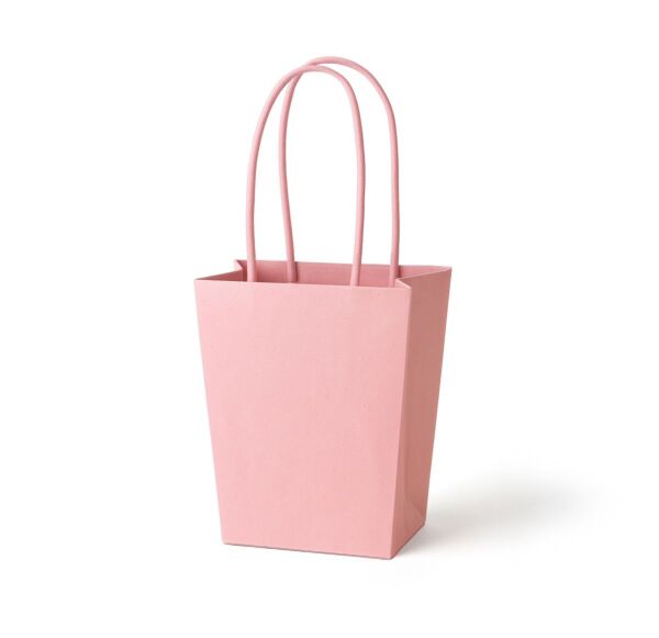 Sac en carton Signature pour le transport 110 x 150 x 170 mm rose