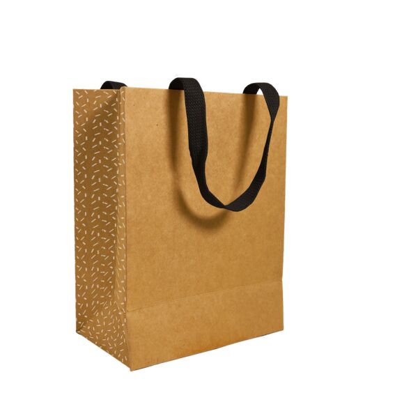 Cardboard bag Luxe with flat handles