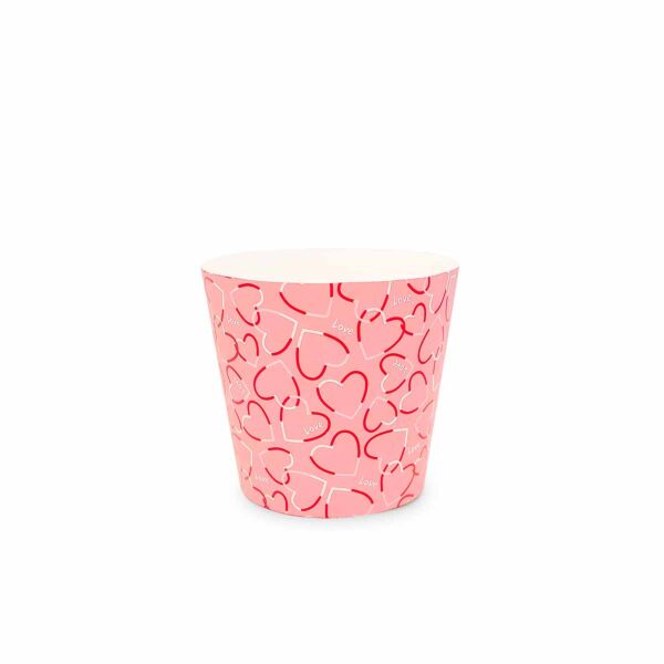 Cardboard pot-cover Euréka 105 x 142 x 123 mm rose