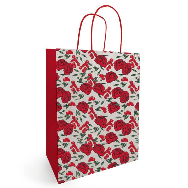 Kraft Bags Gabycrea 180 + 80 x 220 mm rouge