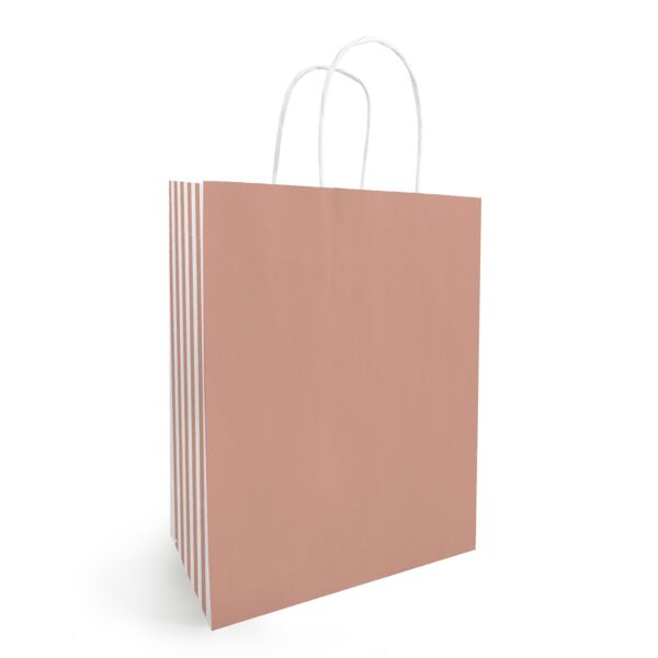 Sacs Kraft Giulia 230 + 120 x 300 mm rose