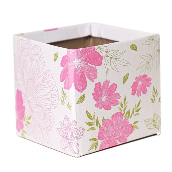 Eco-friendly cardboard pot-cover Simply Jane 105 x 105 x 100 mm violet