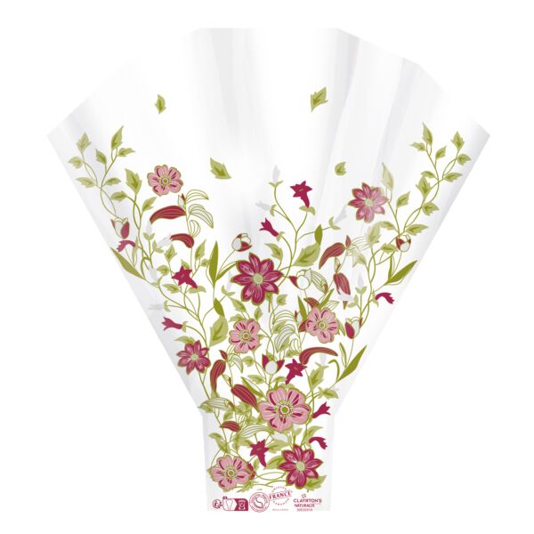 Polypro Y-shapped sleeve Naturalia for large bouquets 50x35x10 cm rouge