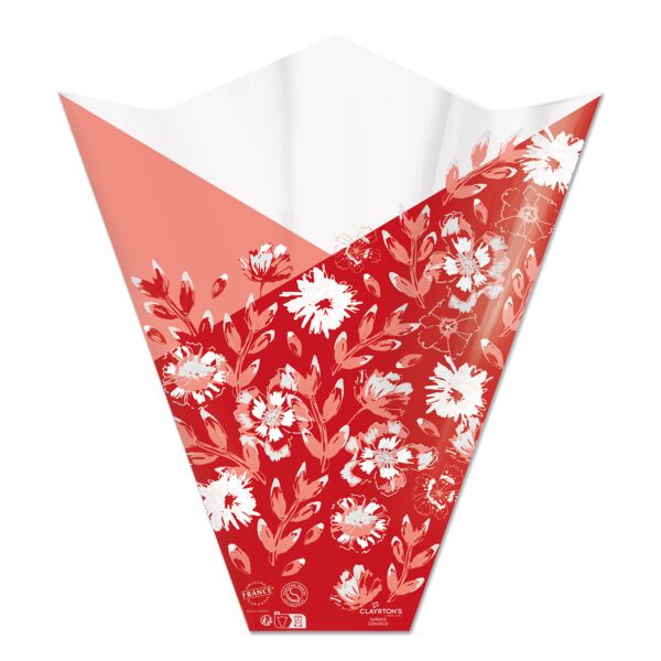 Time-saving polypro 4 points sleeve Euridice 50x44x12 cm rouge