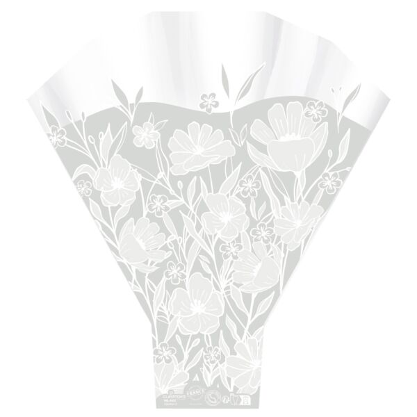 Cône en Y en polypropylène Milana pour bouquets larges 50x44x12 cm blanc