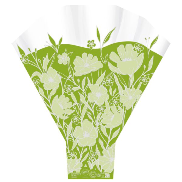 Cône en Y en polypropylène Milana pour bouquets larges 50x44x12 cm vert