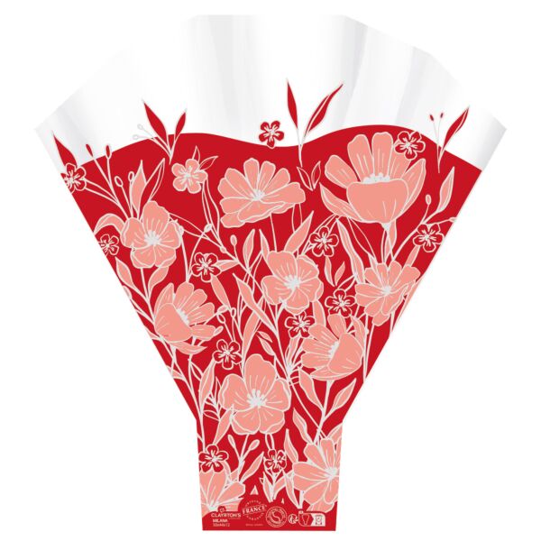 Polypro Y-shapped sleeve Milana for large bouquets 50x44x12 cm rouge