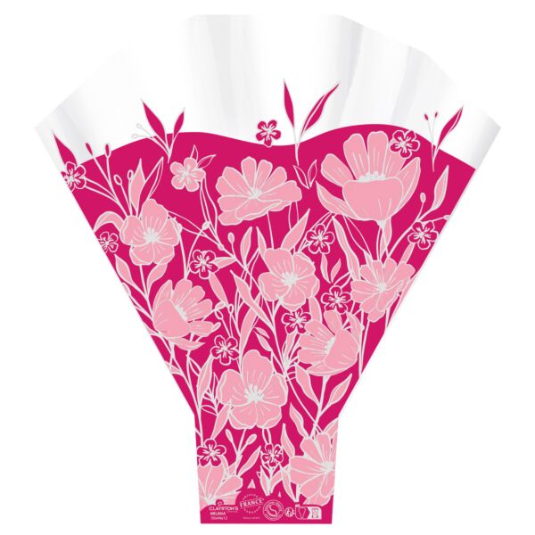 Polypro Y-shapped sleeve Milana for large bouquets 50x44x12 cm rose