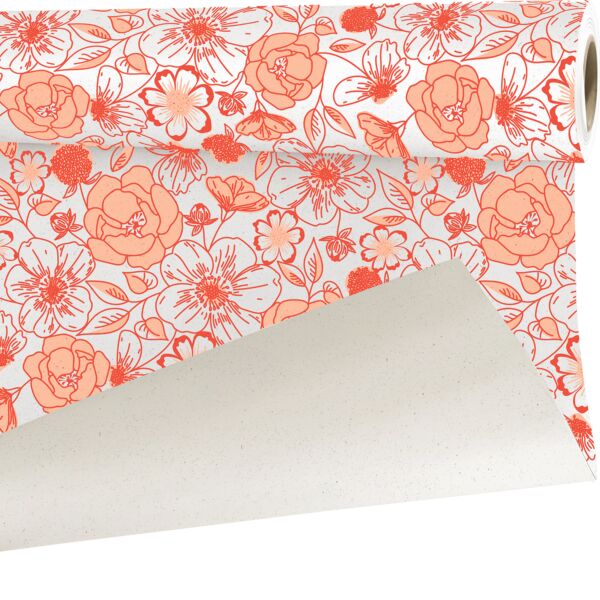 Eco-friendly beetroot paper roll Perla 0.79x40 m orange 80