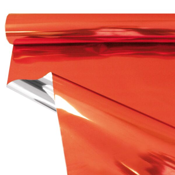 Metallic polypro roll for bouquets 1.19x10 m rouge 30
