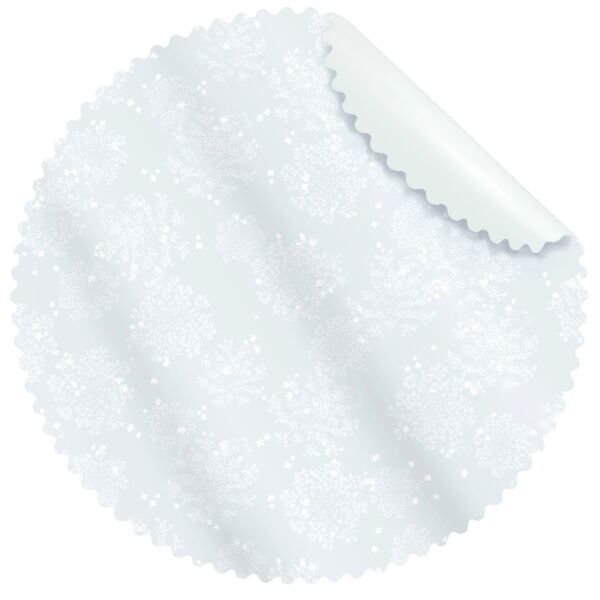 Polypro pot-cover rose window Poème 78 cm blanc