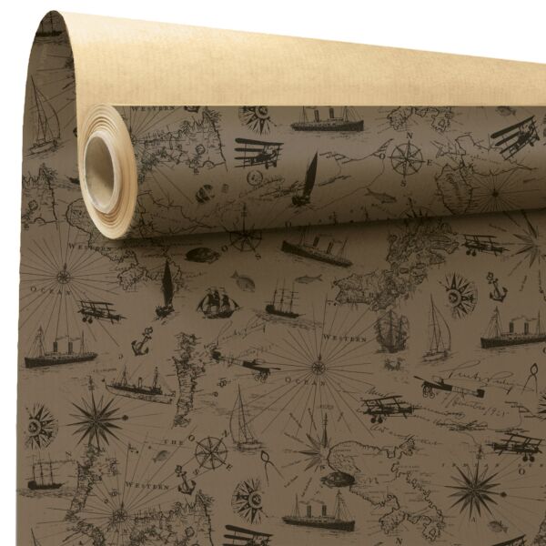 Rouleaux de Papier Kraft Fantaisie Escale