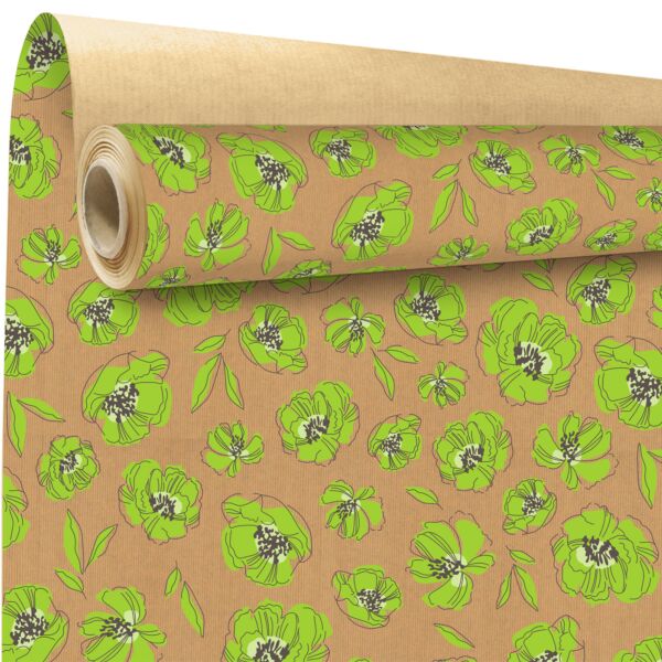 Rouleau kraft fantaisie Vivacité 0.79x40 m vert 60 ECR